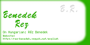 benedek rez business card